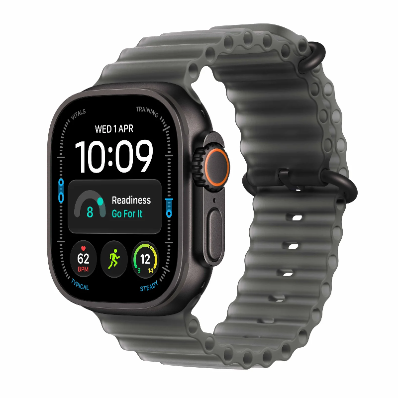 Apple Watch Ultra 4 - LTPO OLED / 64GB / 49mm / Bluetooth / Wi-Fi / Cellular / Black Titanium Case with Translucent Black Ocean Band