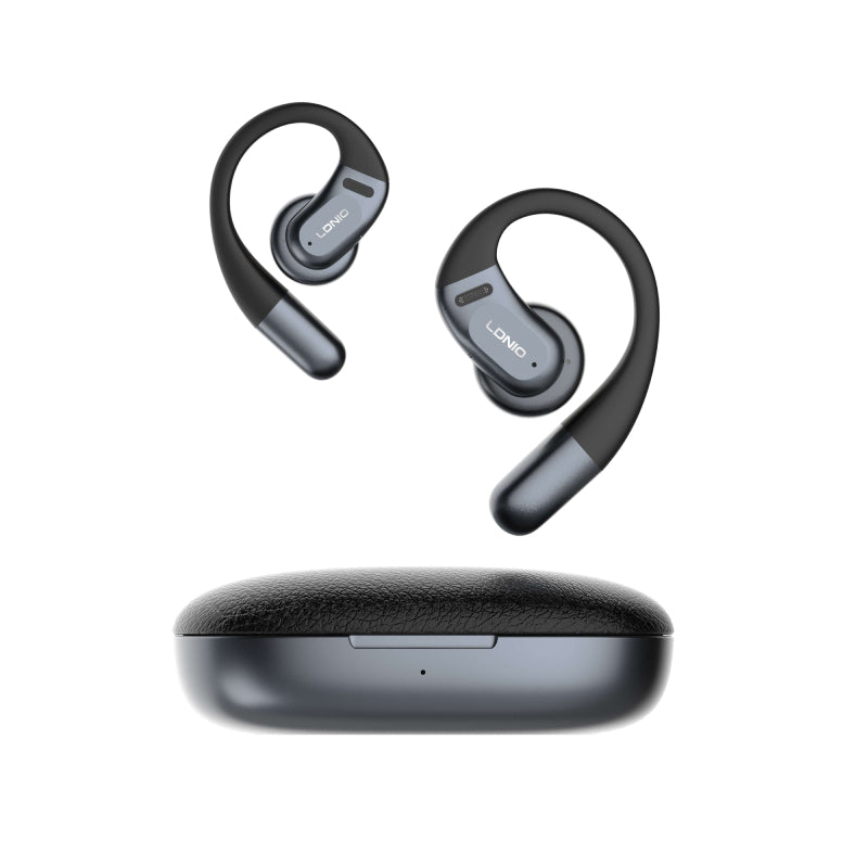 LDNIO T12 Wireless Stereo Earbuds - Over-Ear / Bluetooth / Black