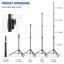 NEEWER ST-400AC 400cm Heavy Duty Air Cushioned Light Stand - Black