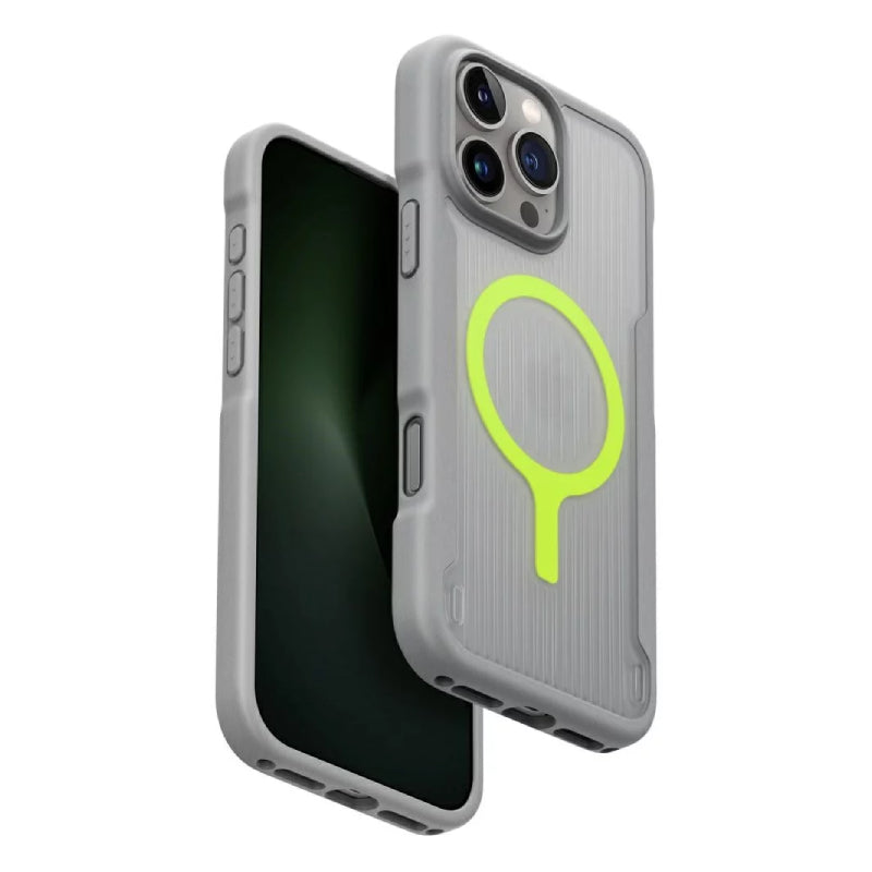 UNIQ Hybrid Combat Active Magclick Charging Case For Apple iPhone 16 Pro Max - Stone Grey