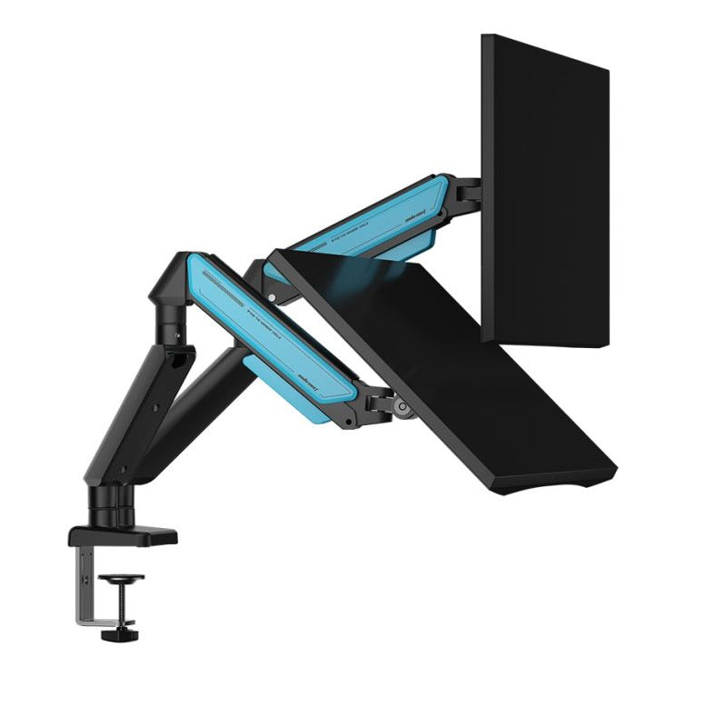 AndaSeat Stealth II Duo A6D-2S Ergonomic Monitor Arm - 17"-32" Inch / Black/Blue