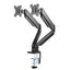 Twisted Minds Dual Monitor Aluminum Slim Mechanical Spring USB Monitor Arm - 17"-32" Inch / Matte Black