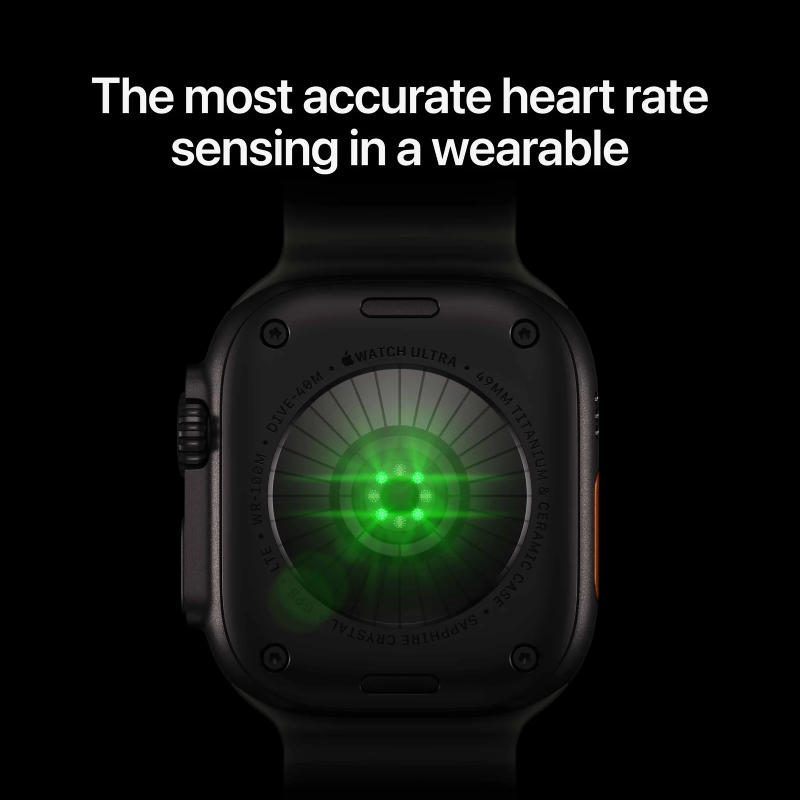 Apple Watch Ultra 4 - LTPO OLED / 64GB / 49mm / Bluetooth / Wi-Fi / Cellular / Black Titanium Case with Translucent Black Ocean Band