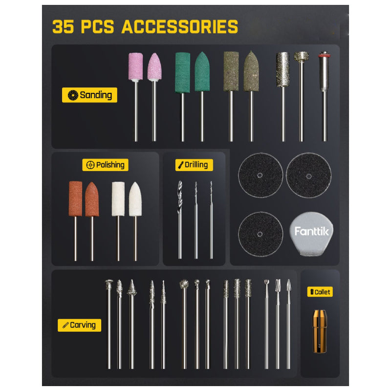 Fanttik F2 Master Precision Rotary Tool Kit - Black