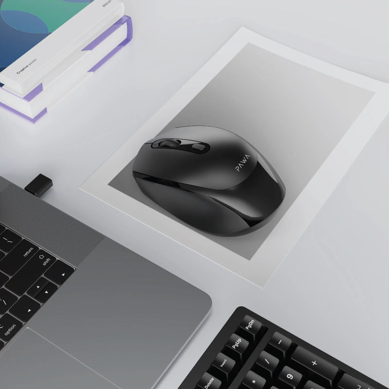 Pawa Wireless Mouse - 1600 DPI / Bluetooth / 2.4GHz / Black