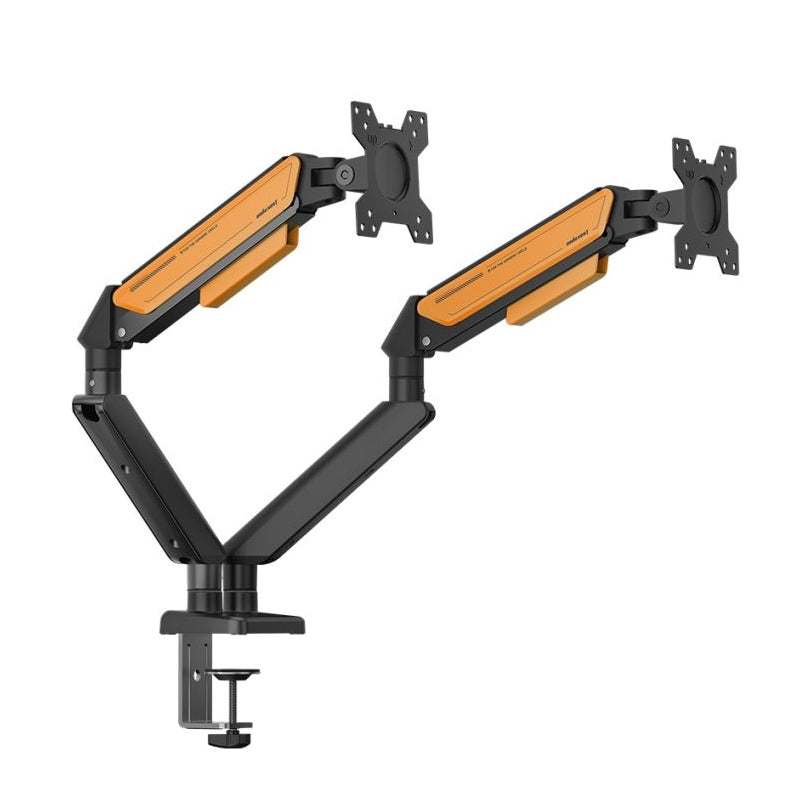AndaSeat Stealth II Duo A6D-2S Ergonomic Monitor Arm - 17"-32" Inch / Black/Orange
