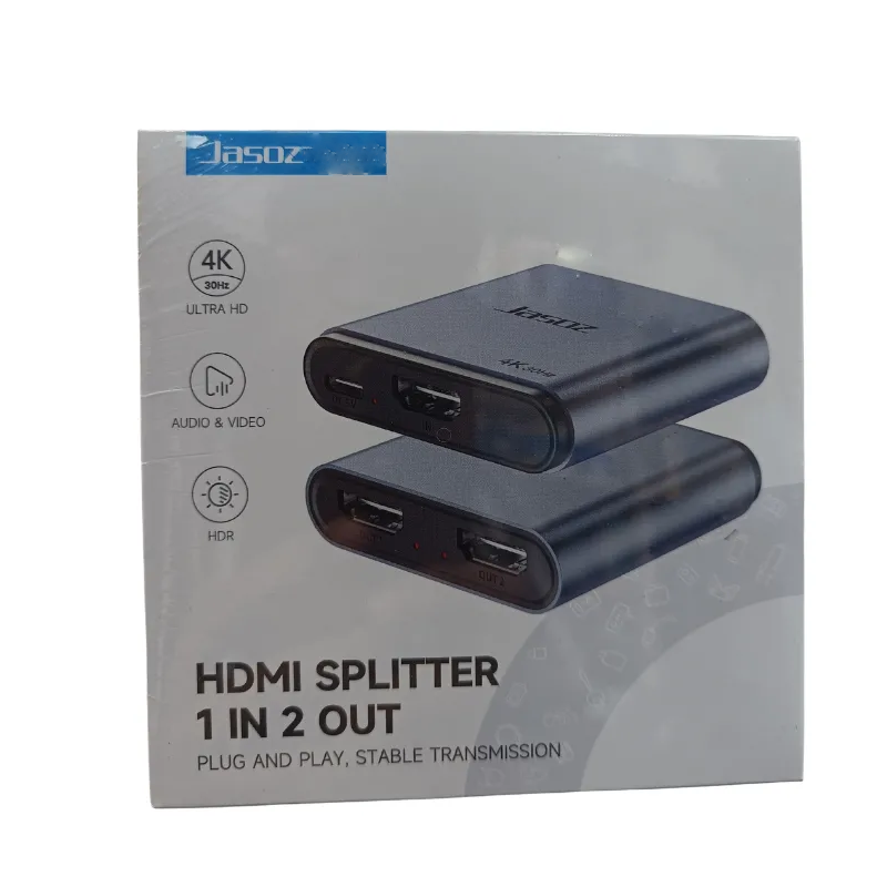 Jasoz G176 2-Port 1 in 2 out HDMI Splitter - Deep Space Grey