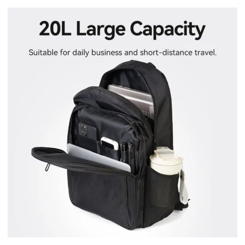 Vention KRMB0 Water-Repellent Laptop Backpack - Up to 15.6" / Black