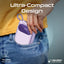 PROMATE PowerPod-20 Ultra Compact Power Bank with Built-In USB-C & Lightning Cable - 35W / USB-C / USB-A / Purple