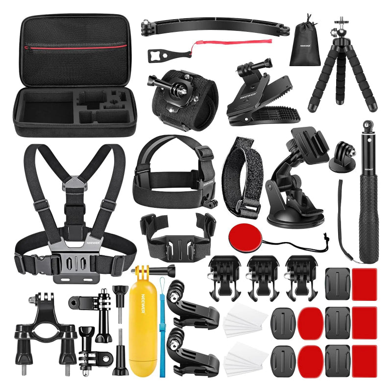 NEEWER 50-in-1 Action Camera Accessory Kit - Black