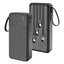 Porodo Piano Power Bank with Built-in Cables - 20000mAh / USB-C / Micro USB / Lightning - Black