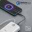PROMATE PowerPod-30 Compact Power Bank with Built-In USB-C & Lightning Cable - 35W / USB-C / USB-A / White
