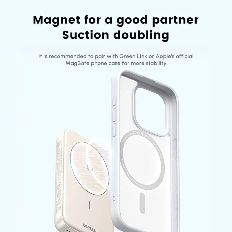 UGREEN Magnetic Wireless Qi2 Power Bank - 10000mAh / 30W / USB-C / Space Gray