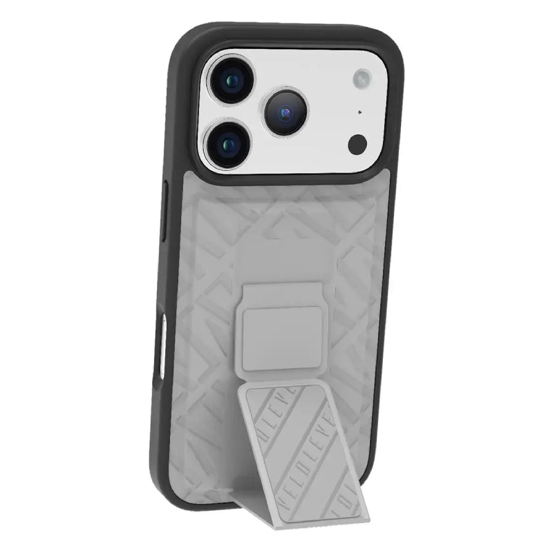 Levelo Morphix Cuero Gripstand Case For Apple iPhone 17 Pro - Cloud Grey Accessories > Mobiles & Tablets > Mobiles >