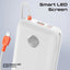 PROMATE PowerPod-30 Compact Power Bank with Built-In USB-C & Lightning Cable - 35W / USB-C / USB-A / White