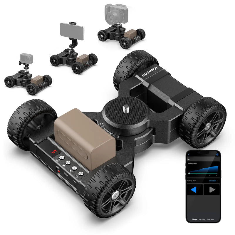 NEEWER DL400 Upgraded Motorized Camera Slider Dolly with App Control - Black