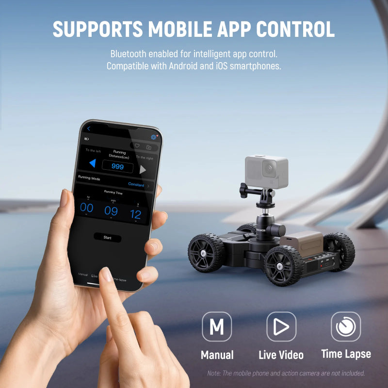 NEEWER DL400 Upgraded Motorized Camera Slider Dolly with App Control - Black