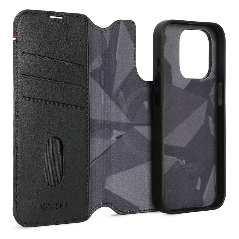 Decoded Leather Detachable Wallet Magsafe Case - Apple iPhone 15 Pro / Black Accessories > Mobiles & Tablets > Mobiles