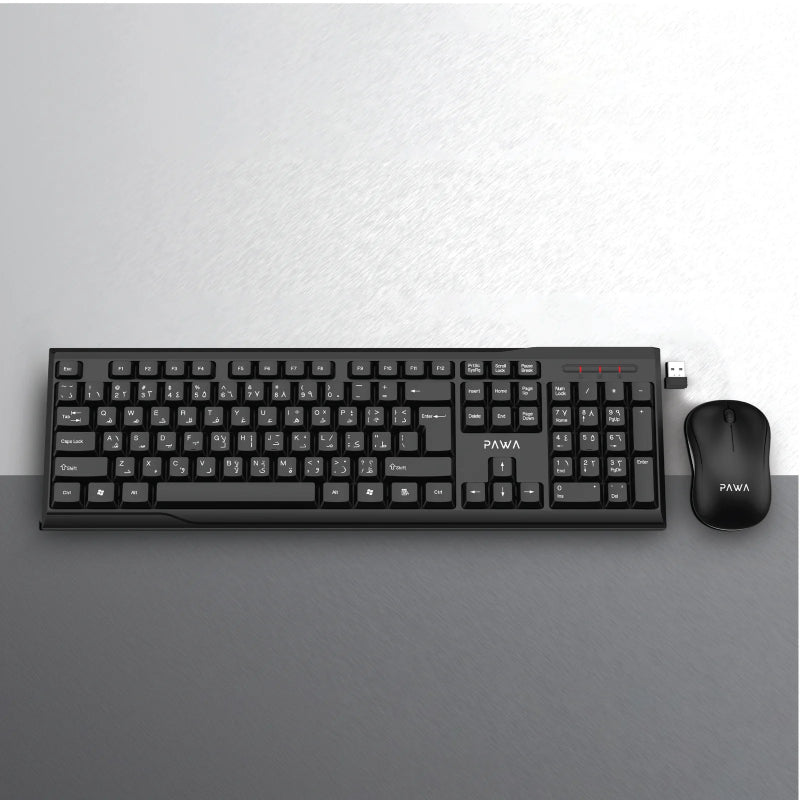 Pawa Wireless Keyboard & Mouse - 2.4GHz / Black