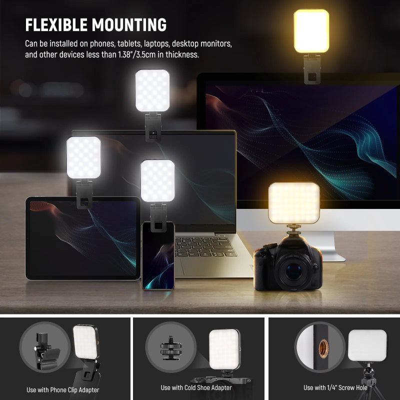 NEEWER BASICS BL48B Rechargeable Magnetic Selfie Light - 1000mAh / 2.5W