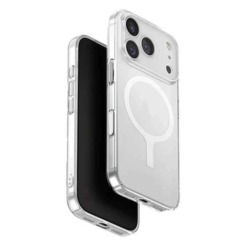 UNIQ Hybrid ClearVue Classic MagClick Charging Case for Apple iPhone 17 Pro – Crystal Clear