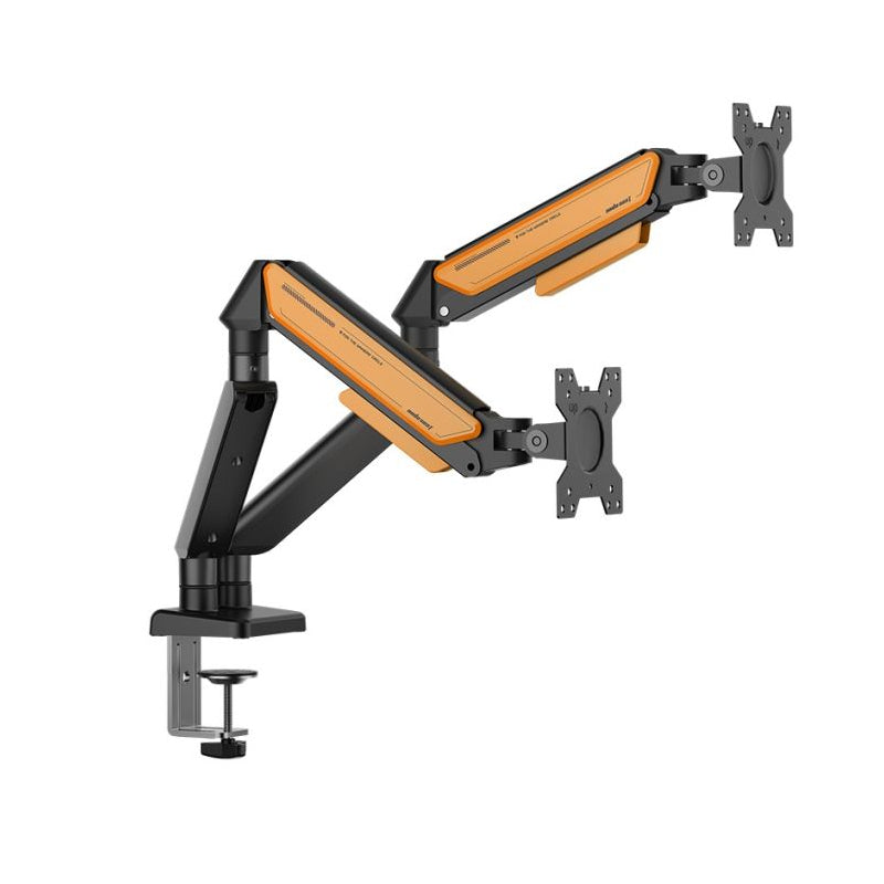 AndaSeat Stealth II Duo A6D-2S Ergonomic Monitor Arm - 17"-32" Inch / Black/Orange