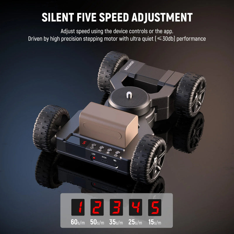 NEEWER DL400 Upgraded Motorized Camera Slider Dolly with App Control - Black