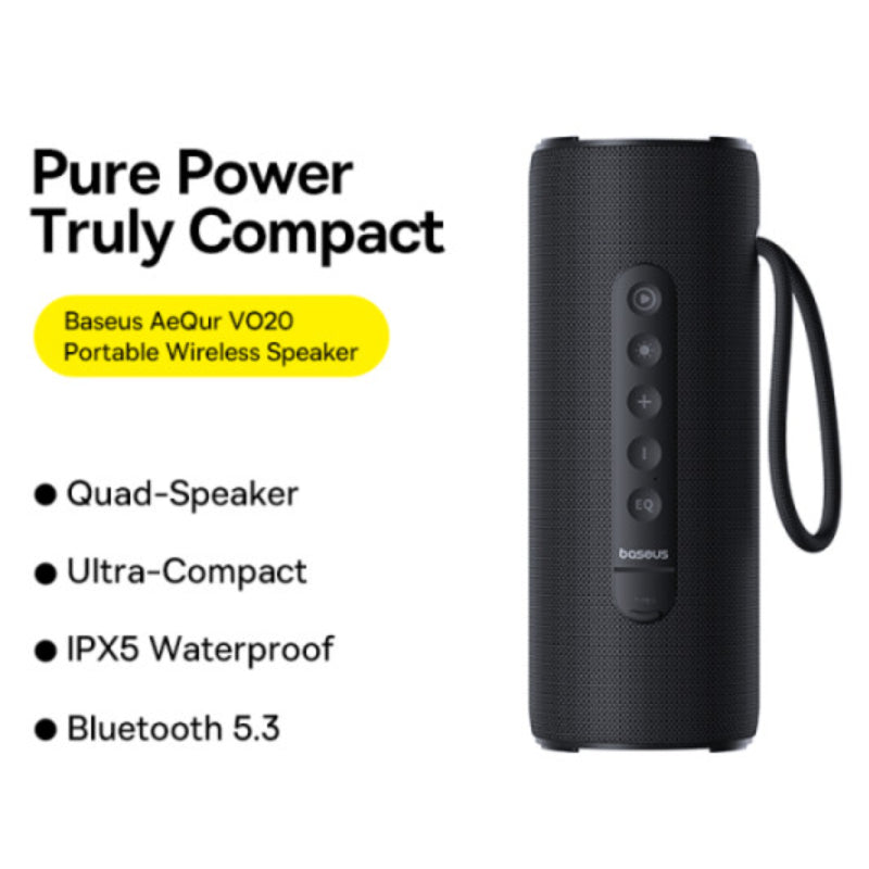Baseus VO20 Portable Speaker - Bluetooth / Black