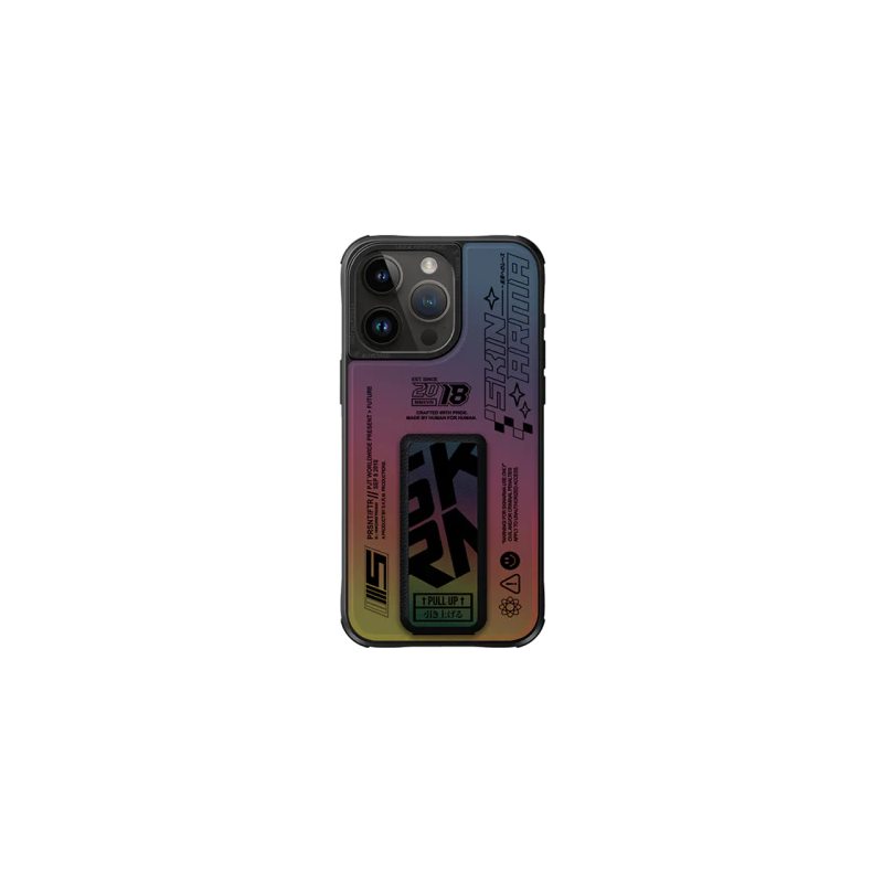 SKINARMA Kira Kobai MagSafe + Grip-Stand Case for Apple iPhone 15 Pro - Hologram