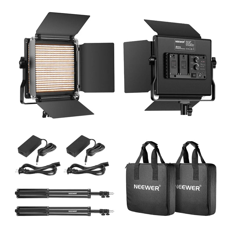 NEEWER NL660 Bi-Color 660 LED Video Light and Stand Kit - 40W / Black