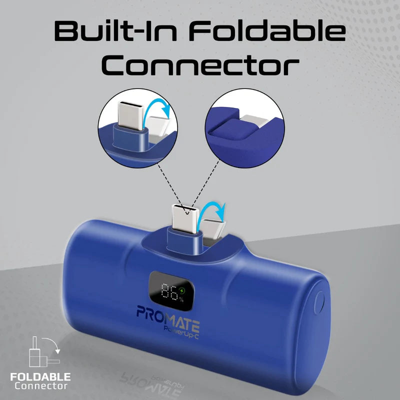 PROMATE PowerUp-C Ultra-Compact fast charging Power Bank - 20W / USB-C / Blue