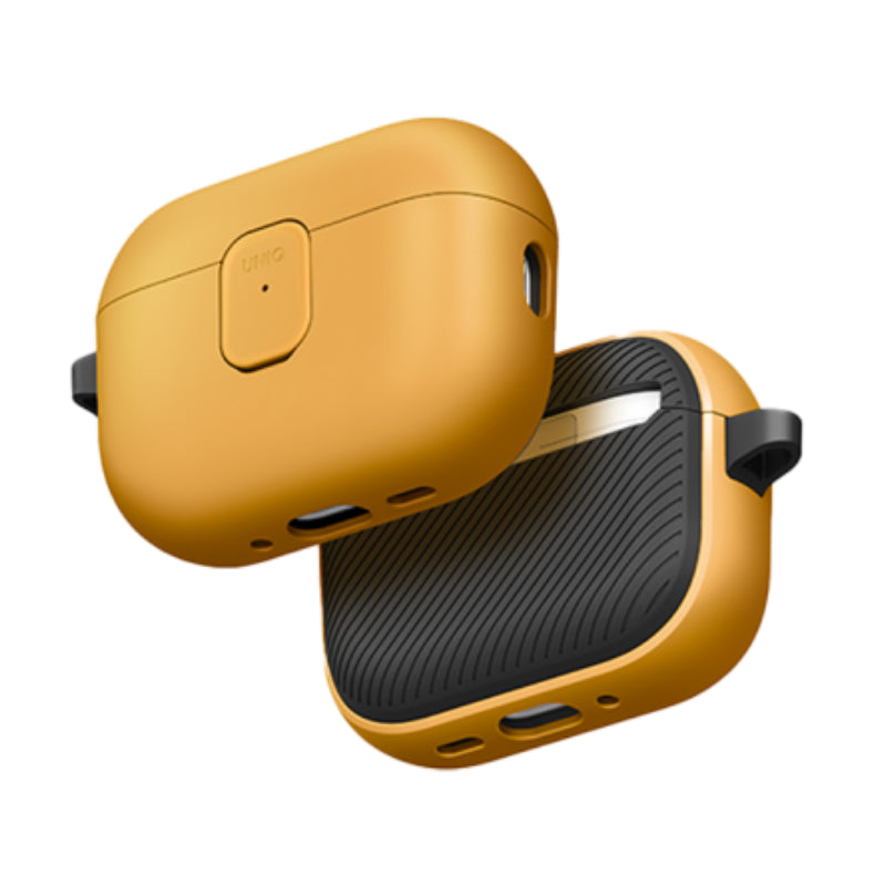 UNIQ Clyde Lock Case for Apple Airpods Pro 3rd Gen - Racing Yellow/Dark Grey