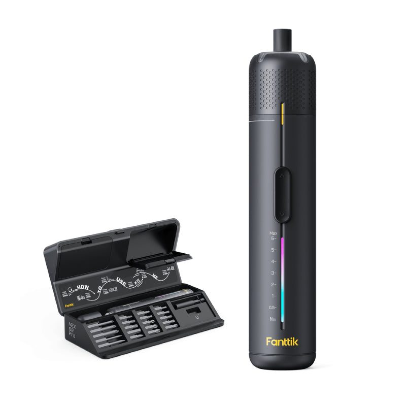 Fanttik NEX S2 Pro Cordless Electric Screwdriver - 2000mAh Battery / 20 S2 Magnetic Bits / Gray