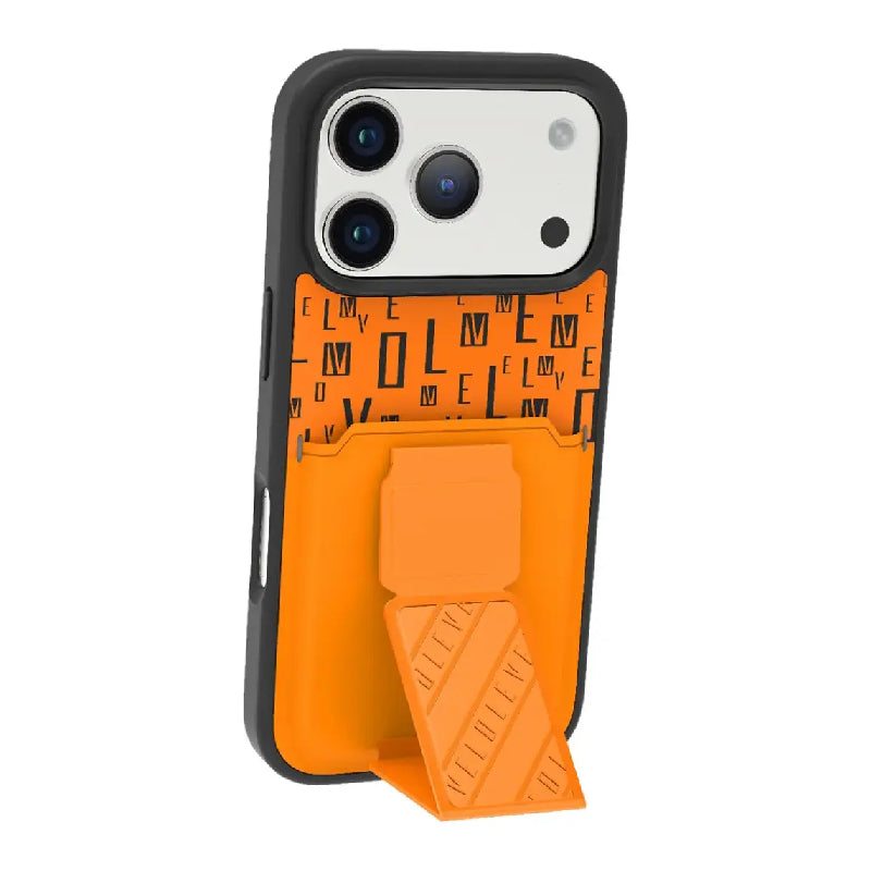 Levelo Morphix Gripstand Case With Cardholder For Apple iPhone 17 Pro Max - Sunrise Orange Accessories > Mobiles &