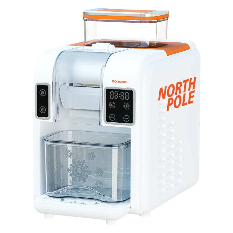 Porodo Lifestyle Ice Smoothie Maker - 150 Watts / White/Orange