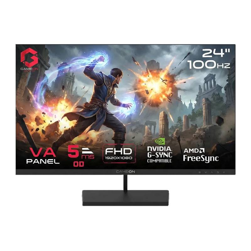 GAMEON GB24F100 Basic Series Gaming Monitor - 24" FHD / 100Hz / 5ms / HDMI / VGA / Black