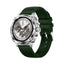 Swiss Military Dom 4 Silver Frame Green Silicon Strap - Smart Watch Smart Watches