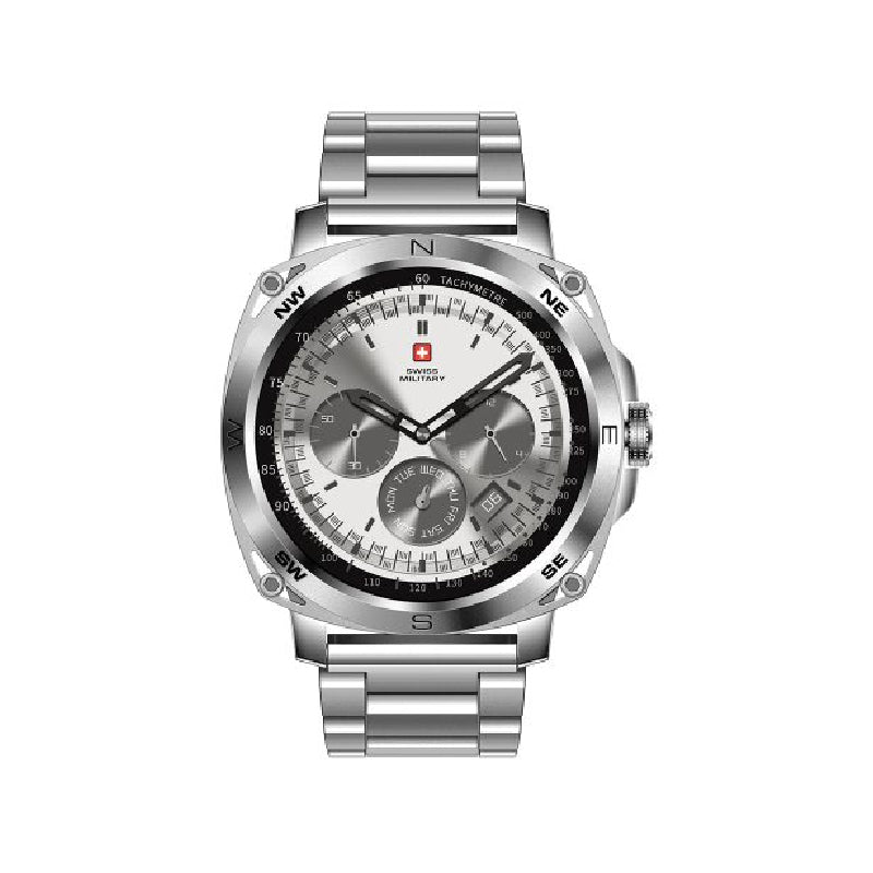 Swiss Military Dom 4 Silver Steel - Smart Watch Smart Watches