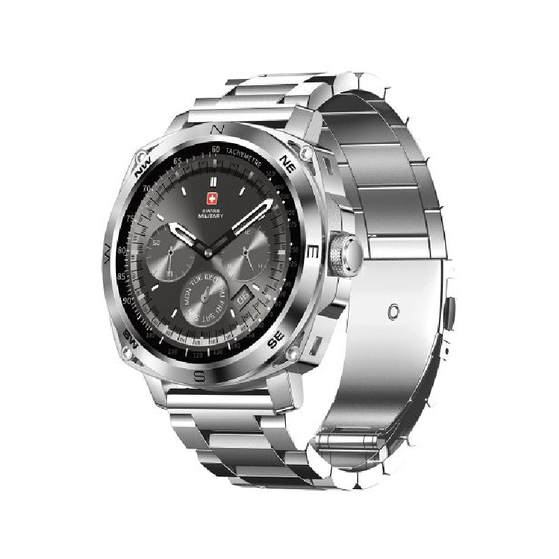 Swiss Military Dom 4 Silver Steel - Smart Watch Smart Watches