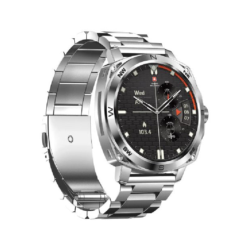 Swiss Military Dom 4 Silver Steel - Smart Watch Smart Watches