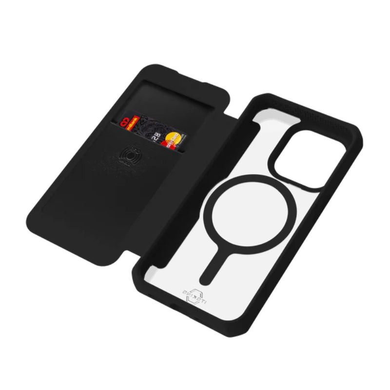 Itskins Hybrid Magfolio Leather Case - Apple iPhone 15 Pro Max / Black Accessories > Mobiles & Tablets > Mobiles >