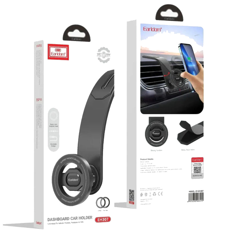 Earldom ET-EH307 Dashboard Magnetic Car Phone Holder - Black