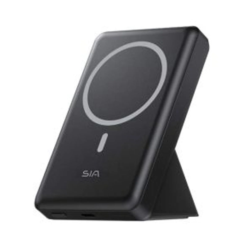 SIA PB2001 Wireless Power Bank With Holder - 10000mAh / USB-C / Black