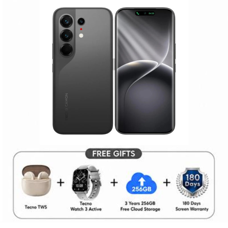 Tecno Camon 50 Ultra - 12GB / 256GB / 6.78" Curved AMOLED / 5G / Moonshadow Black - Mobile