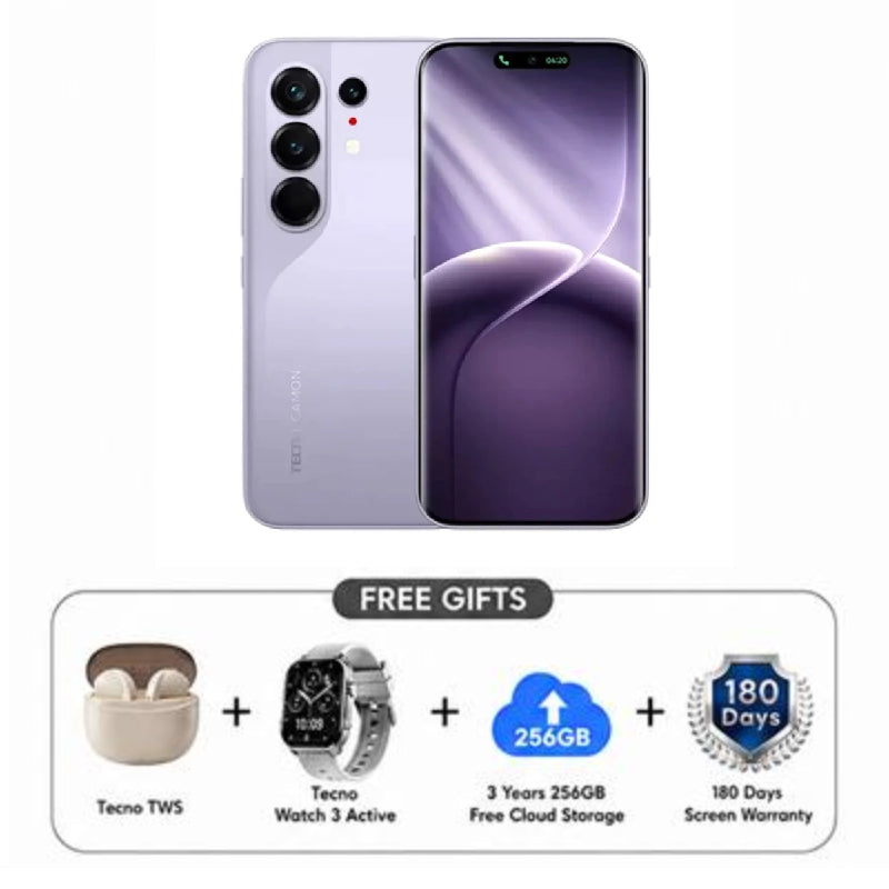 Tecno Camon 50 Ultra - 12GB / 256GB / 6.78" Curved AMOLED / 5G / Misty Purple - Mobile