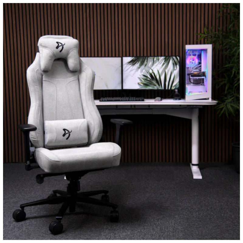 Arozzi Vernazza Soft Fabric Gaming Chair - 3D / Light Grey