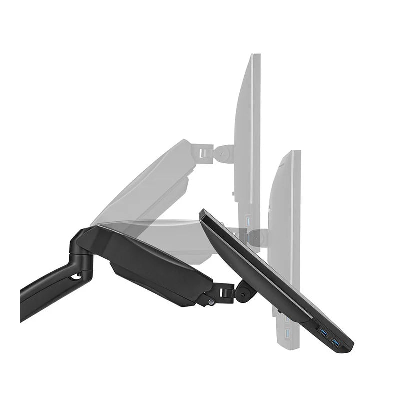 GameOn GO-5015 Economy Spring-Assisted Wall Mounted Single Monitor Arm - 17"-32" / Black