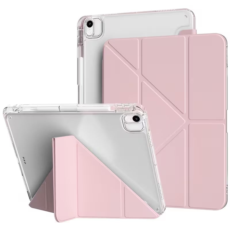 Smart Silicon Trifold Case for Apple iPad 11 (A16) 2025 / iPad 10/iPad 10.9 - Pink