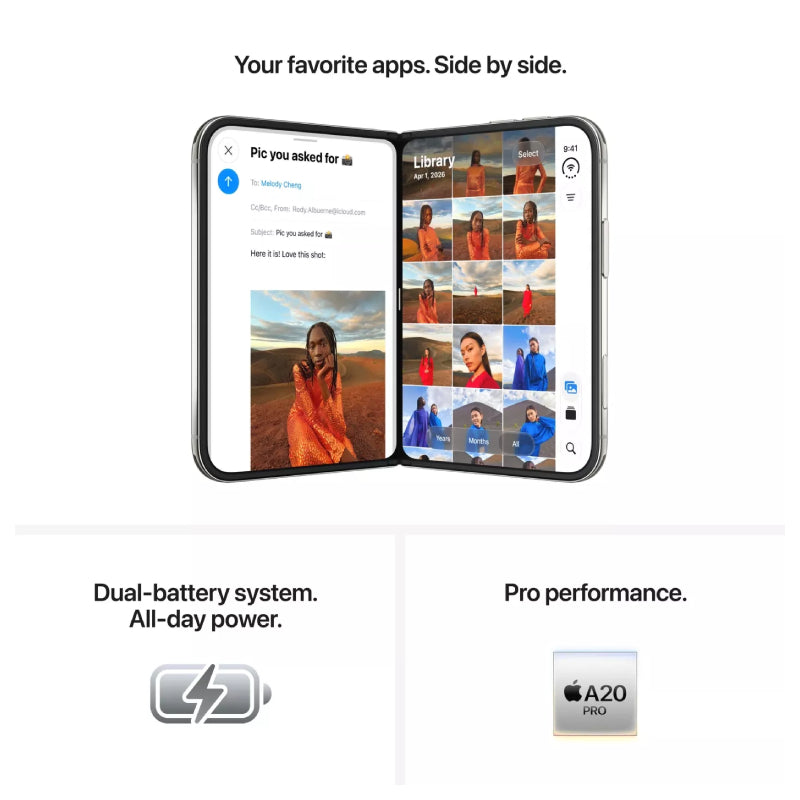 Apple iPhone Duo - 1TB / 7.6" Inner Display / 5.4" Outer Display / Night Sky / Japanese Version