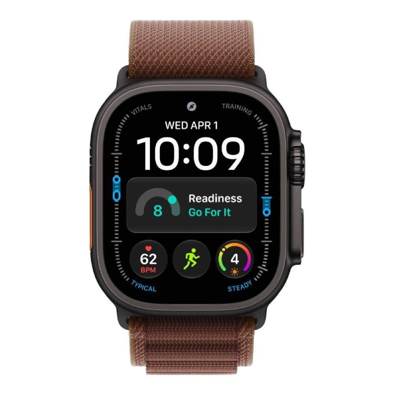 Apple Watch Ultra 4 - LTPO OLED / 64GB / 49mm / Bluetooth / Wi-Fi / Cellular / Large / Black Titanium Case with Burgundy Alpine Loop